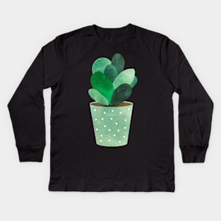 Water color cacti funny gift idea for men women men and kids Kids Long Sleeve T-Shirt